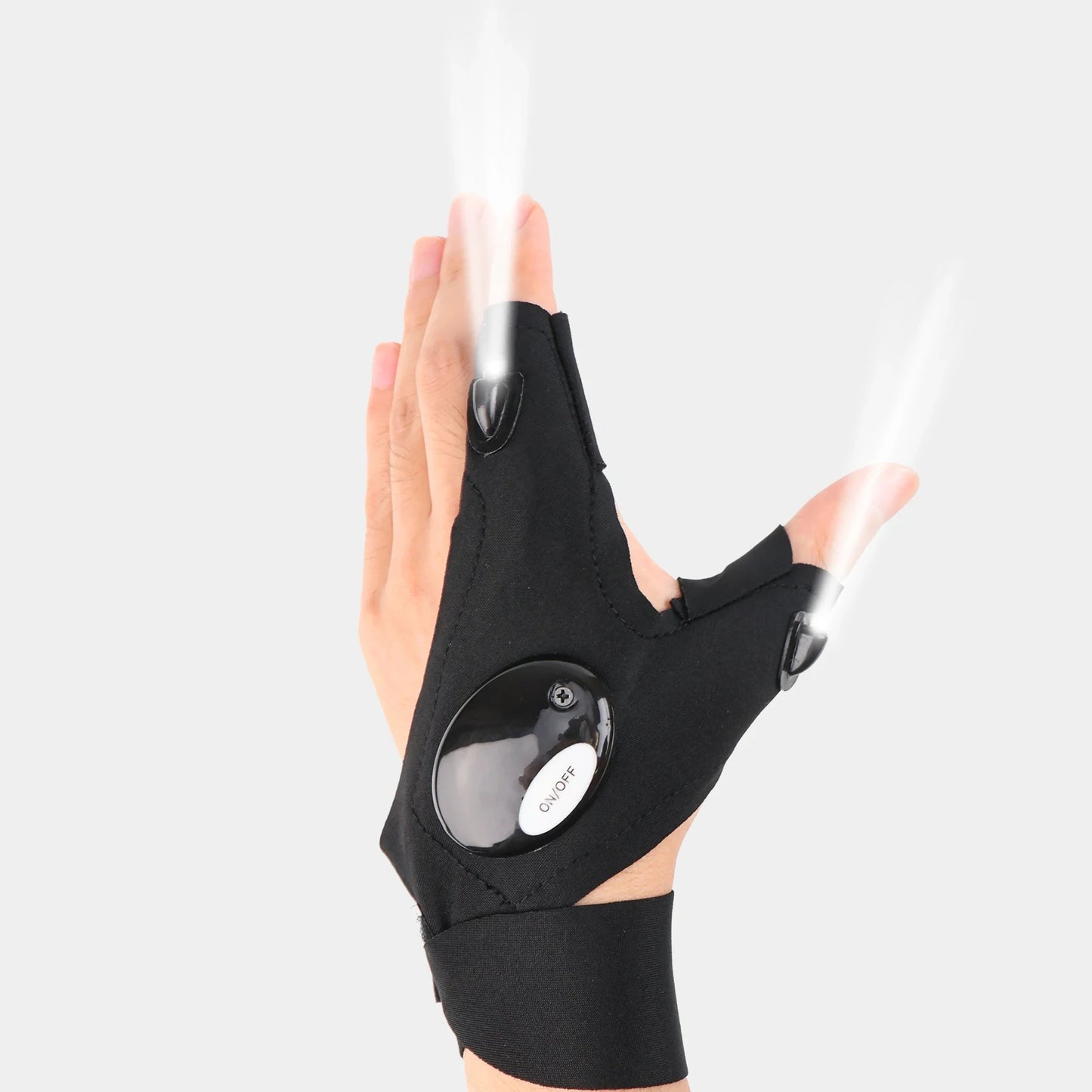 LED Half Finger Glove for Men Women Outdoor Waterproof